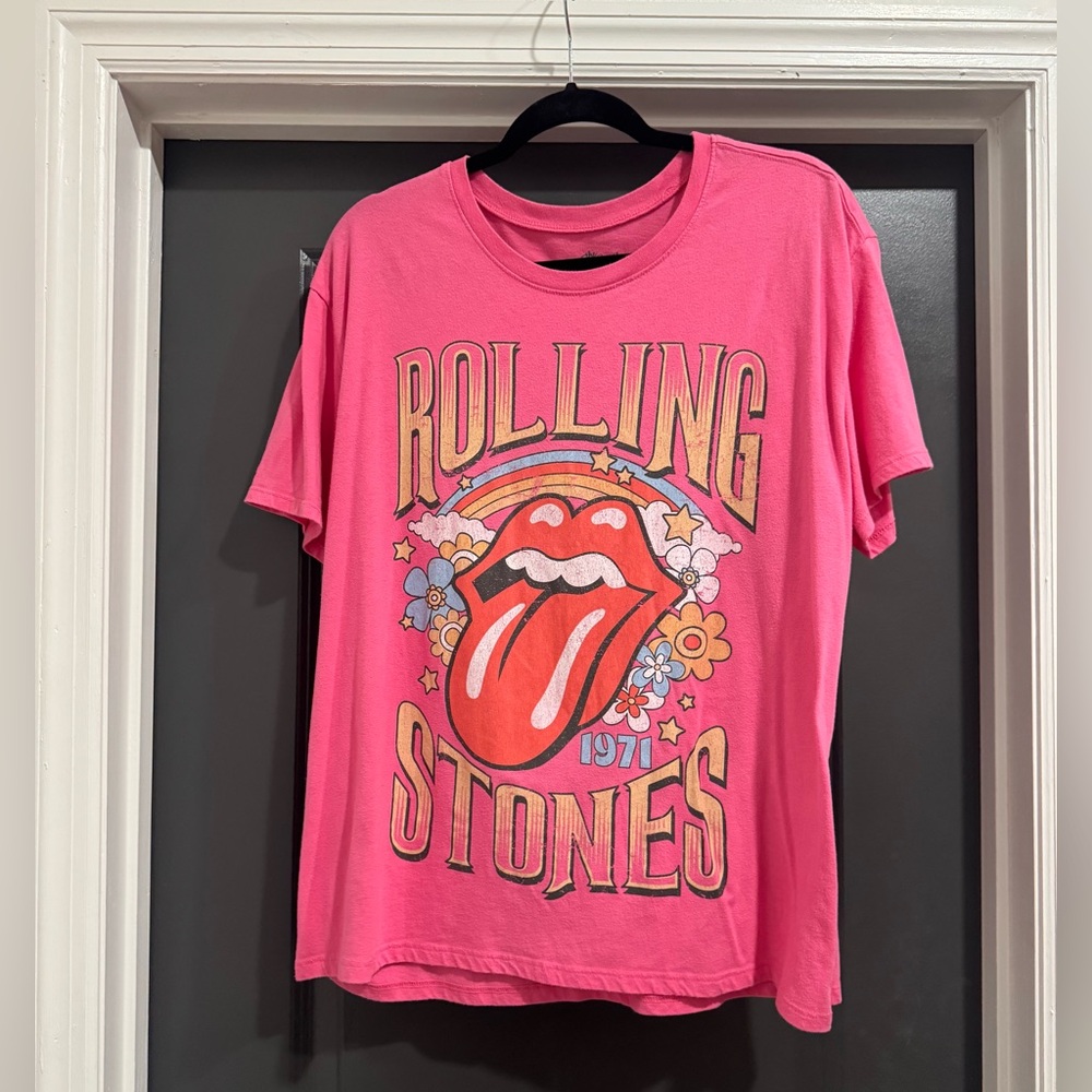 Pink Rolling Stones Tour Graphic Tee